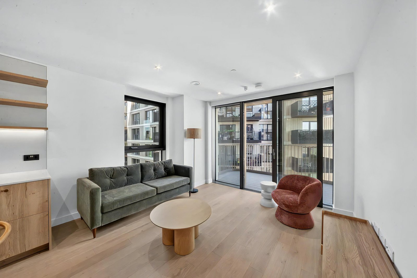 Living room in the Elephant and Castle apartment from the saved portfolio