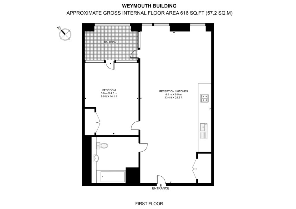 Weymouth Building, Elephant Park – 1-bedroom apartment — photo 15