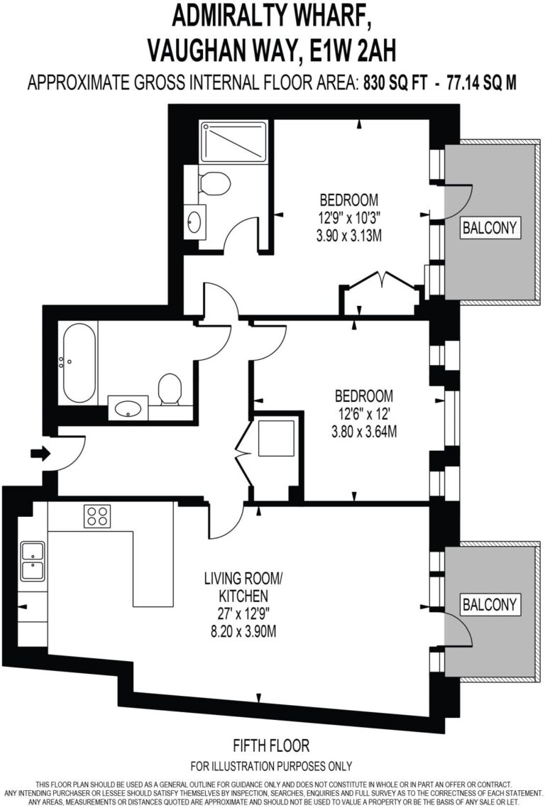 Admiralty House, Shadwell – 2-bedroom apartment — photo 8