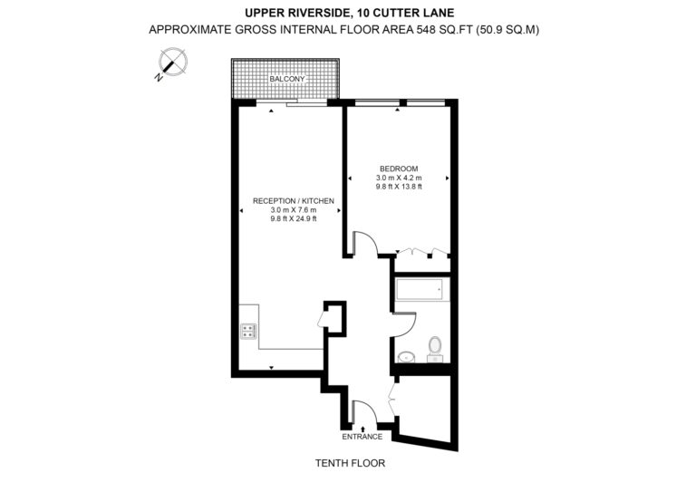 No 2 Upper Riverside, Greenwich – 1-bedroom apartment — photo 19
